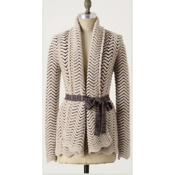Anthropologie Sweaters - Moth Anthropologie Filamentous Chevron Cardigan Size XS
